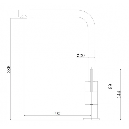 Кухонный смеситель Fabiano FKM 51 SS Inox A-67